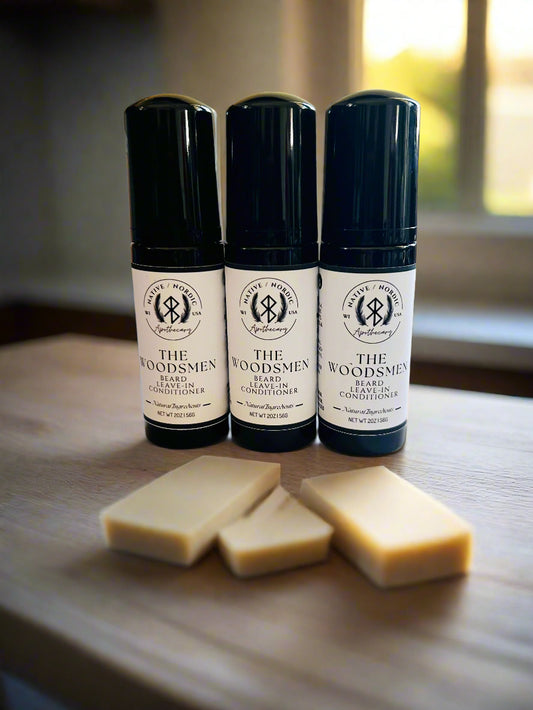 The Woodsmen Beard leave-in conditioner foam